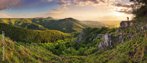 Photo: Green Rocky moutain at sunset - Slovakia Green Rocky moutain at sunset - Slovakia