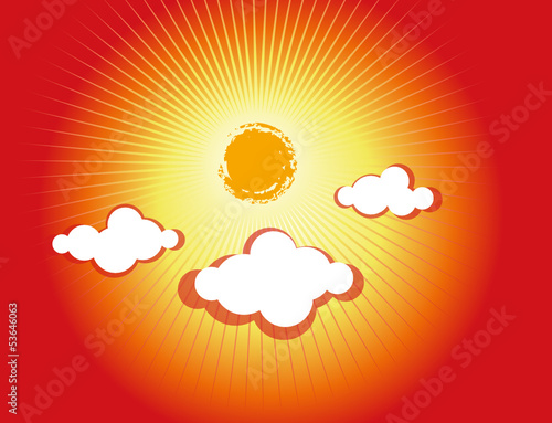 Vector: summer sunset summer sunset