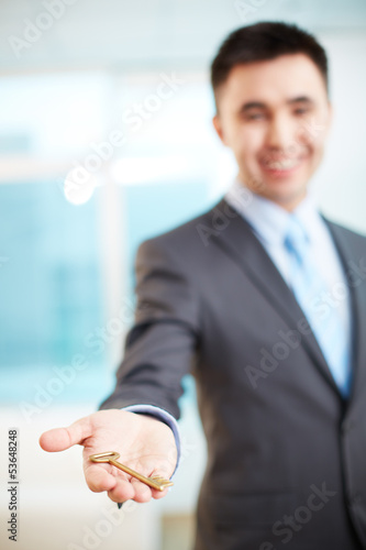 Photo: Giving key Giving key