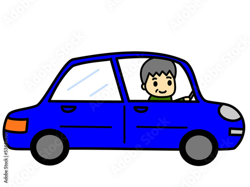 Illustration: 自動車 シニア 自動車 シニア