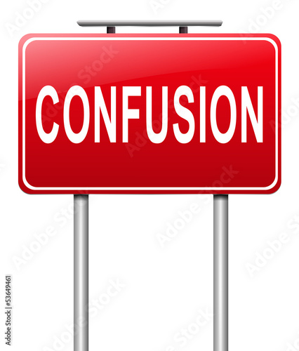 Illustration: Confusion concept. Confusion concept.