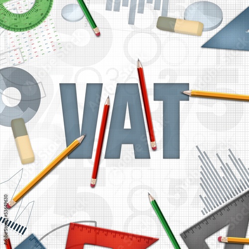 Illustration: VAT financial business background VAT financial business background