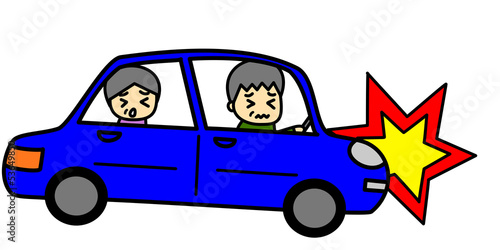 Illustration: 追突事故 シニア 追突事故 シニア