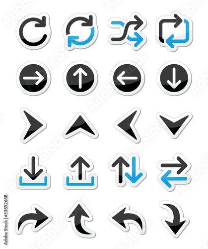 Vector: Arrow vector icon sets isolated on white Arrow vector icon sets isolated on white