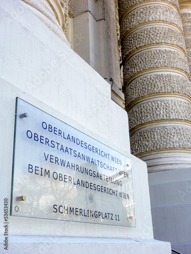 Photo: Wien. Österreich. Oberster Gerichtshof Wien. Österreich. Oberster Gerichtshof