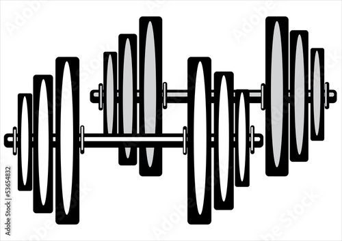 Vector: dumbbells isolated on white background dumbbells isolated on white background