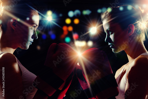 Photo: Two boxer women Two boxer women