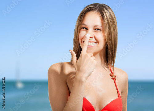 Photo: Woman in bikini at the sea Woman in bikini at the sea