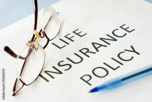 Photo: life insurance policy life insurance policy
