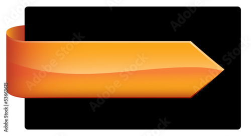 Illustration: Orange Web Button (pin badge icon symbol blank template banner) Orange Web Button (pin badge icon symbol blank template banner)