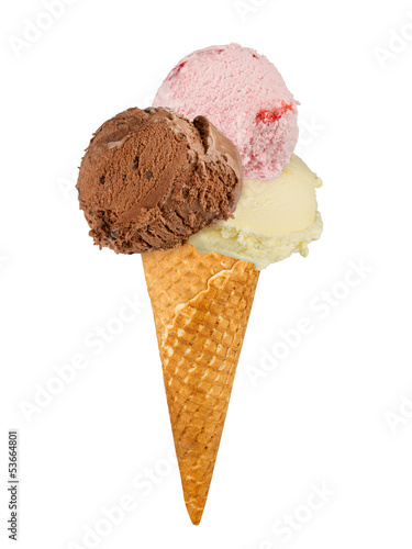 Photo: ice cream in cone ice cream in cone