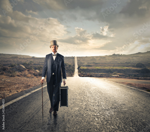 Photo: walk on the road walk on the road