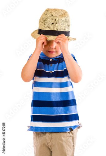 Photo: Boy and hat Boy and hat