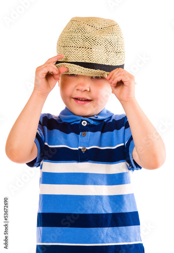 Photo: Boy and hat Boy and hat