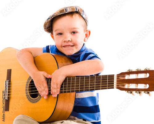 Photo: Boy and guitar Boy and guitar