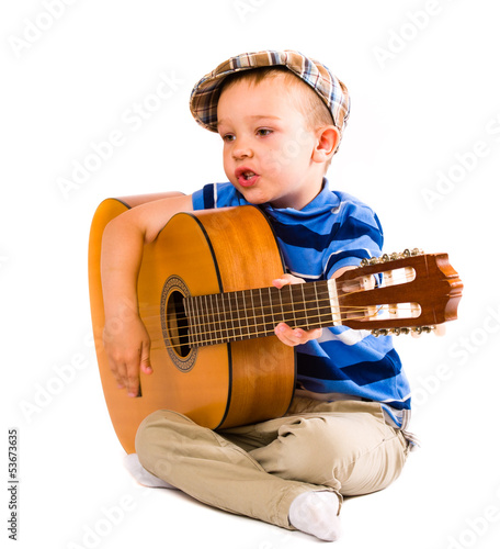 Photo: Boy and guitar Boy and guitar