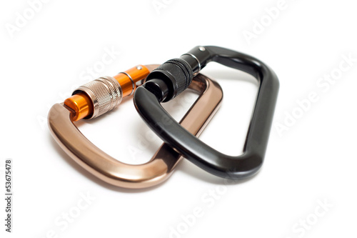 Photo: Two locking carabiners Two locking carabiners