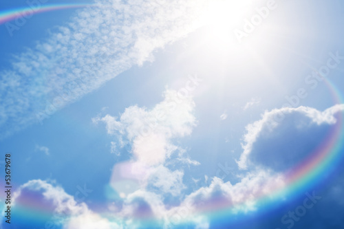 Photo: sun flare bright sky sun flare bright sky