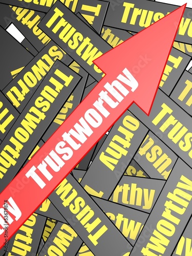 Illustration: Trustworthy arrow bar Trustworthy arrow bar