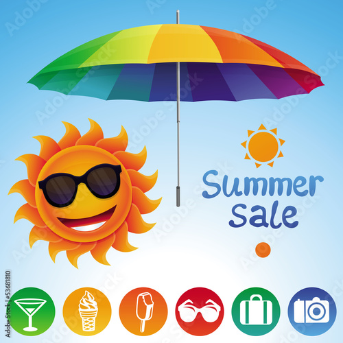Vector: Vector set with summer design elements Vector set with summer design elements