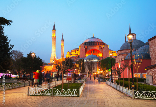 Photo: Hagia Sophia in Istanbul, Turkey early in the evening Hagia Sophia in Istanbul, Turkey early in the evening