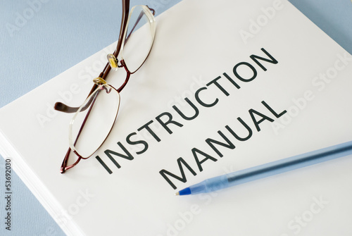 Photo: instruction manual instruction manual