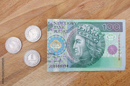 Photo: 100 PLN trzy złotówki 100 PLN trzy złotówki