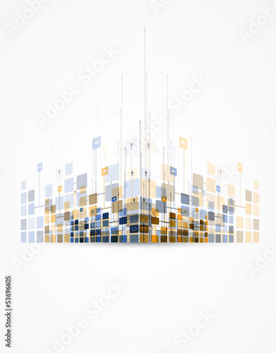 Vector: abstract internet computer technology business solution abstract internet computer technology business solution