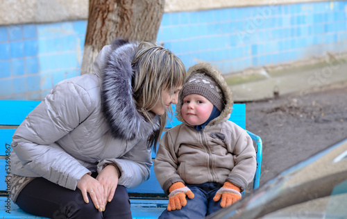Photo: Loving mother with her cute son Loving mother with her cute son