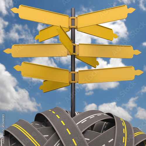 Illustration: Info Traffic Blue Sky Info Traffic Blue Sky