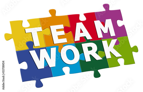 Vector: Puzzle Teamwork Puzzle Teamwork