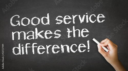 Photo: Good Service makes the difference Chalk Illustration Good Service makes the difference Chalk Illustration