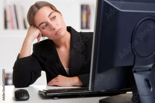 Photo: Bored Businesswoman Bored Businesswoman