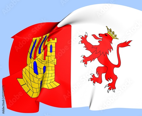 Illustration: Flag of Caceres City, Spain. Flag of Caceres City, Spain.