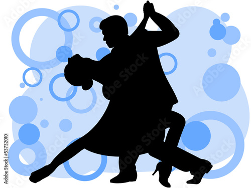 Illustration: Casal a dançar o tango Casal a dançar o tango