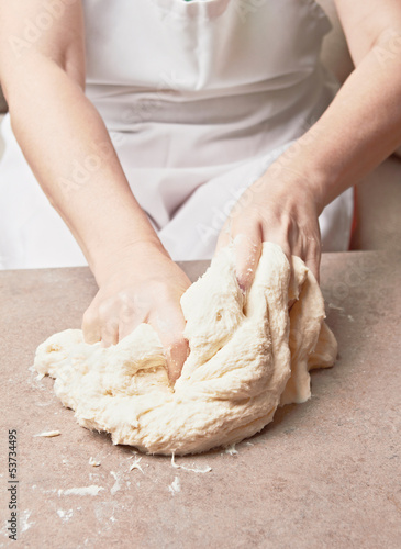 Photo: Kneading dough Kneading dough