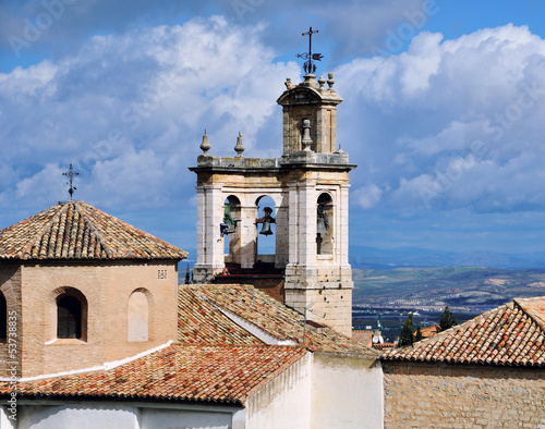 Photo: Church in Jaen, Spain with heavy clouds Church in Jaen, Spain with heavy clouds