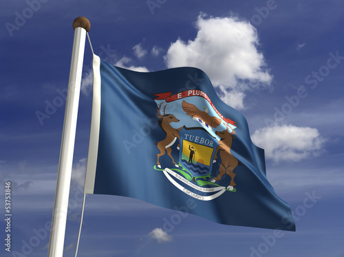 Illustration: Michigan Flag Michigan Flag