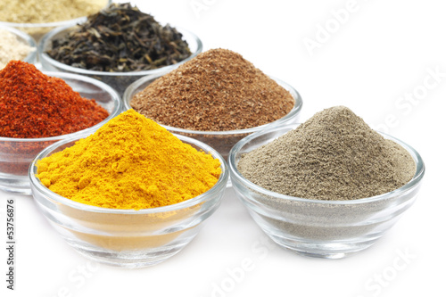 Photo: Variety of Raw Authentic Indian Spice Powder Variety of Raw Authentic Indian Spice Powder