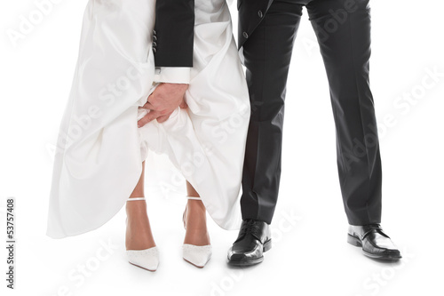 Photo: Ehemann und Ehefrau - Hochzeitspaar isoliert Ehemann und Ehefrau - Hochzeitspaar isoliert