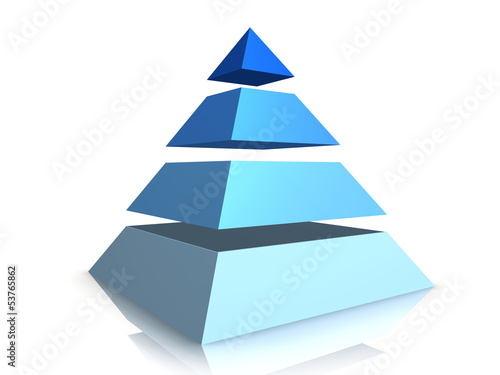 Illustration: Blue Business Pyramid Blue Business Pyramid