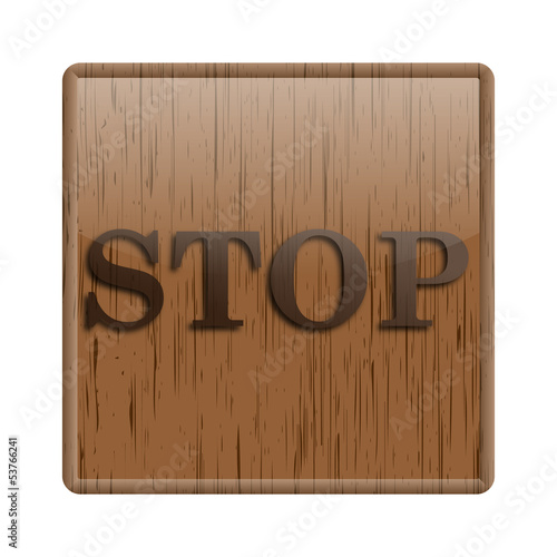 Illustration: Wood shiny icon Wood shiny icon