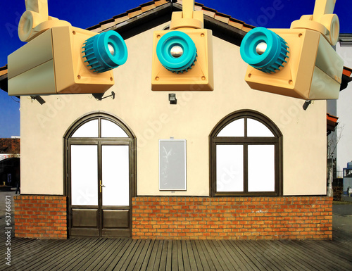 Photo: Well secured house - humorous illustration Well secured house - humorous illustration