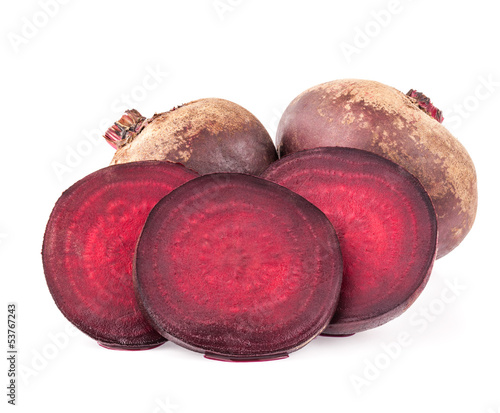 Photo: Red beets isolated on white background Red beets isolated on white background
