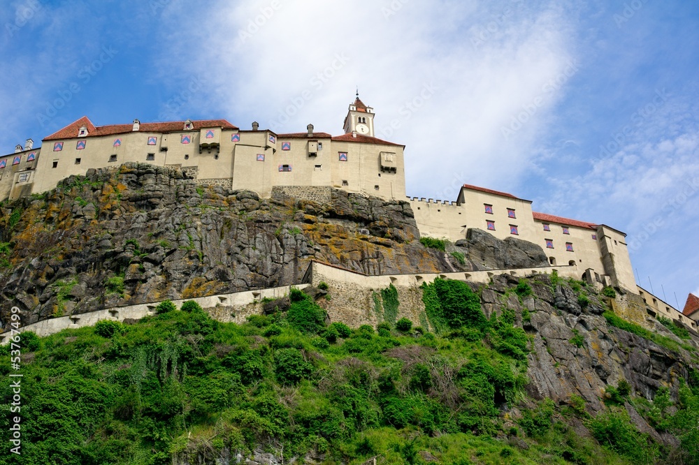 Riegersburg castle in Austria in hot summer weather