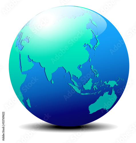 Vector: China and Asia, Global World China and Asia, Global World