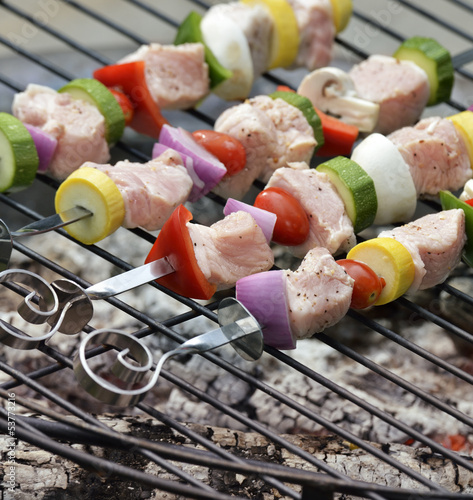 Photo: Ham Kabobs On The Grill Ham Kabobs On The Grill