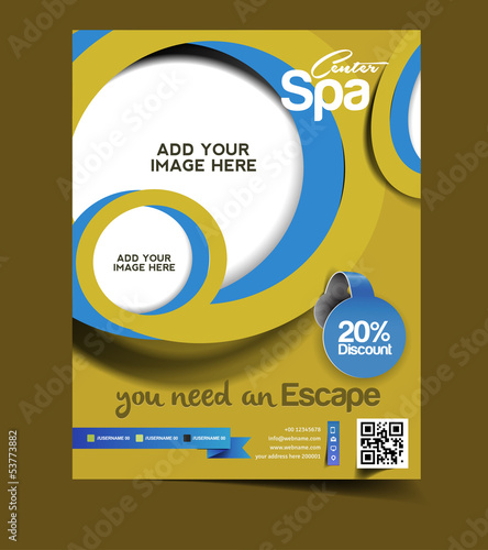 Vector: Vector spa brochure, flyer, magazine cover Vector spa brochure, flyer, magazine cover