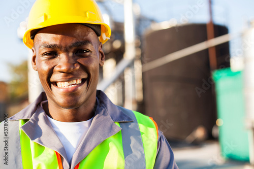 Photo: african american petrochemical worker portrait african american petrochemical worker portrait