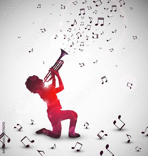 Vector: Abstract trumpeter Abstract trumpeter